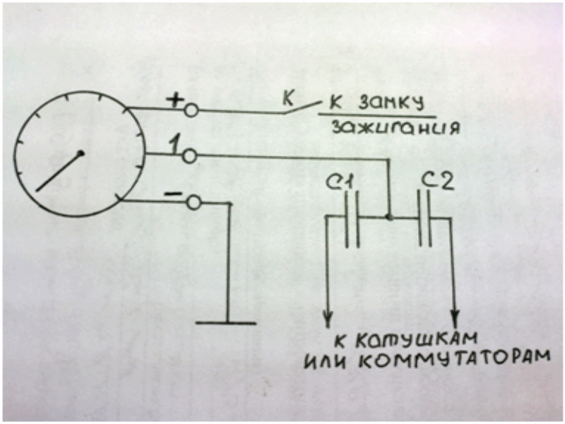 схема включения тахометра ваз 2106